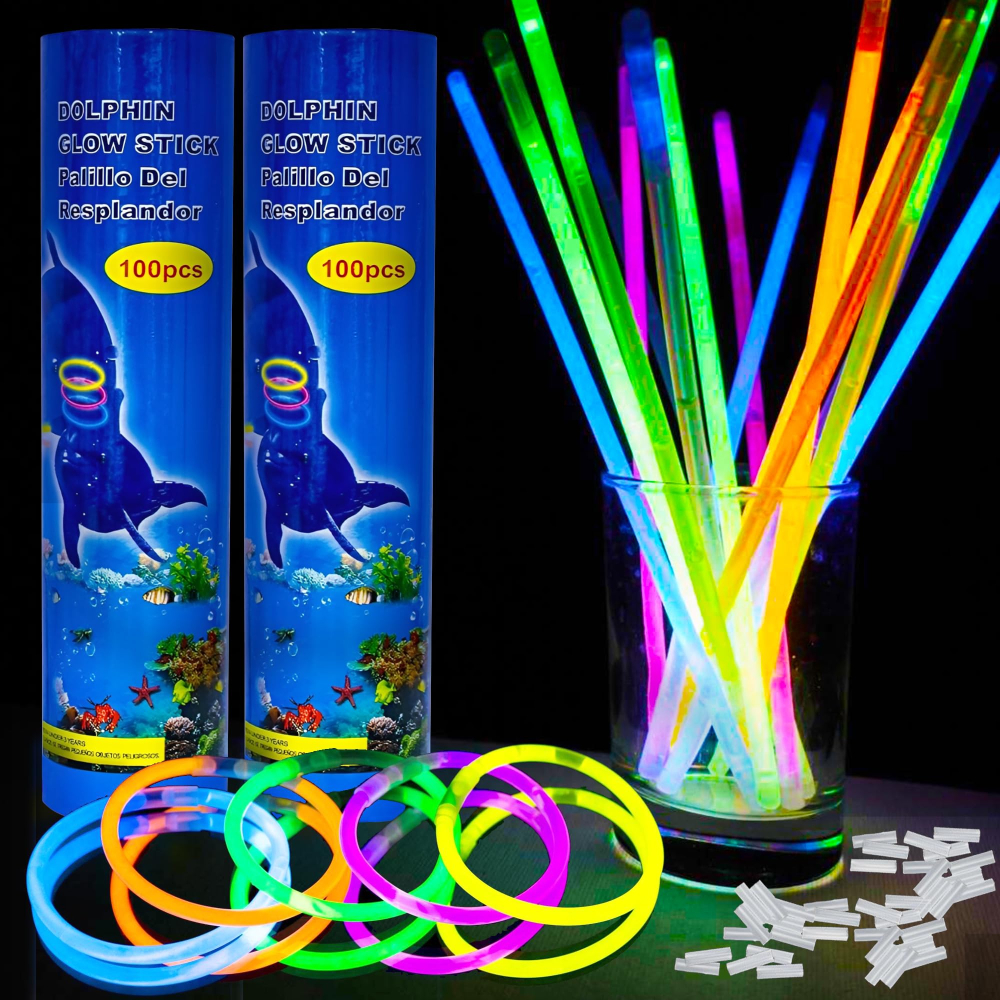 แท่งไฟเรืองแสง กำไลเรืองแสง ของเล่น สำหรับ ปาร์ตี้ วันเกิด คอนเสิร์ต ปีใหม่ Glow Stick 100pcs