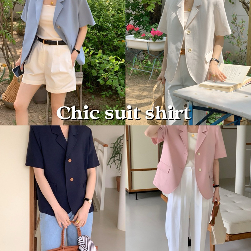 conycolours | chic suit shirt เสื้อเชิทสูทแขนสั้น