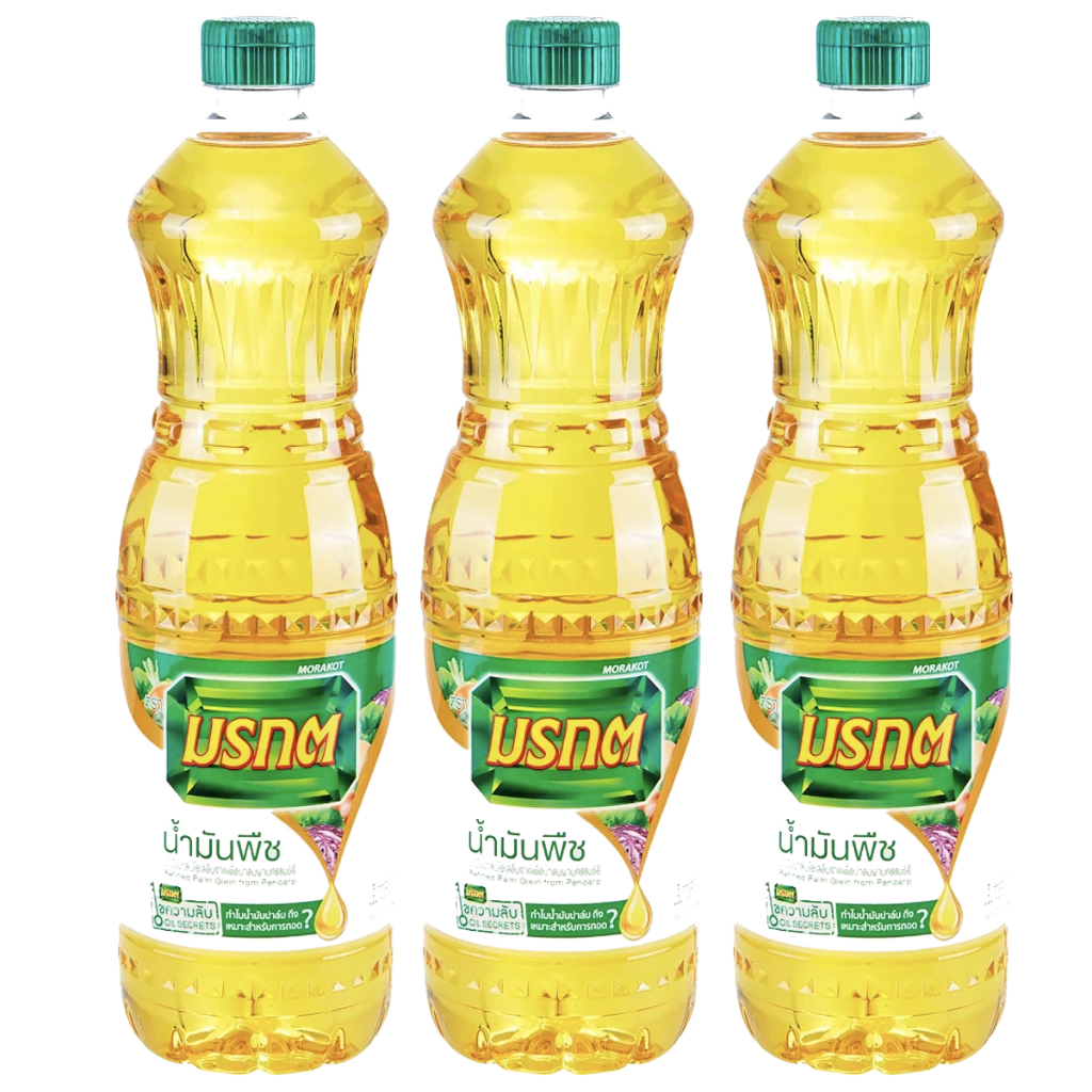 น้ำมันปาล์ม น้ำมันพืช ถั่วเหลือง มรกต เกสร หยก โอลีน ขวดละ 1 ลิตร x 3 ขวด พร้อมส่งทันที