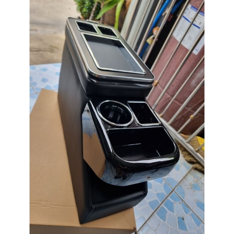 กล่องกลาง honda freed, Odyssey 2014-2019, Step wgn, Estima, Noah/Vox สีดำเก็บของเป็นระเบียบมีเก๊ะขนาดใหญ่