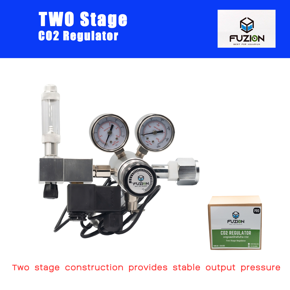 Fuzion Pro Two-Stage CO2 Regulator เรกกูเรเตอร์ CO2 แบบ Two-Stage พร้อมโซลินอยวาว ให้แรงดันคงที่