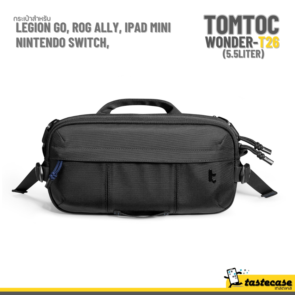 Tomtoc Wander T26 กระเป๋าสำหรับ  Lenovo Legion Go,Rog Ally, Steam Desk, Nintendo Switch, ipad mini ห