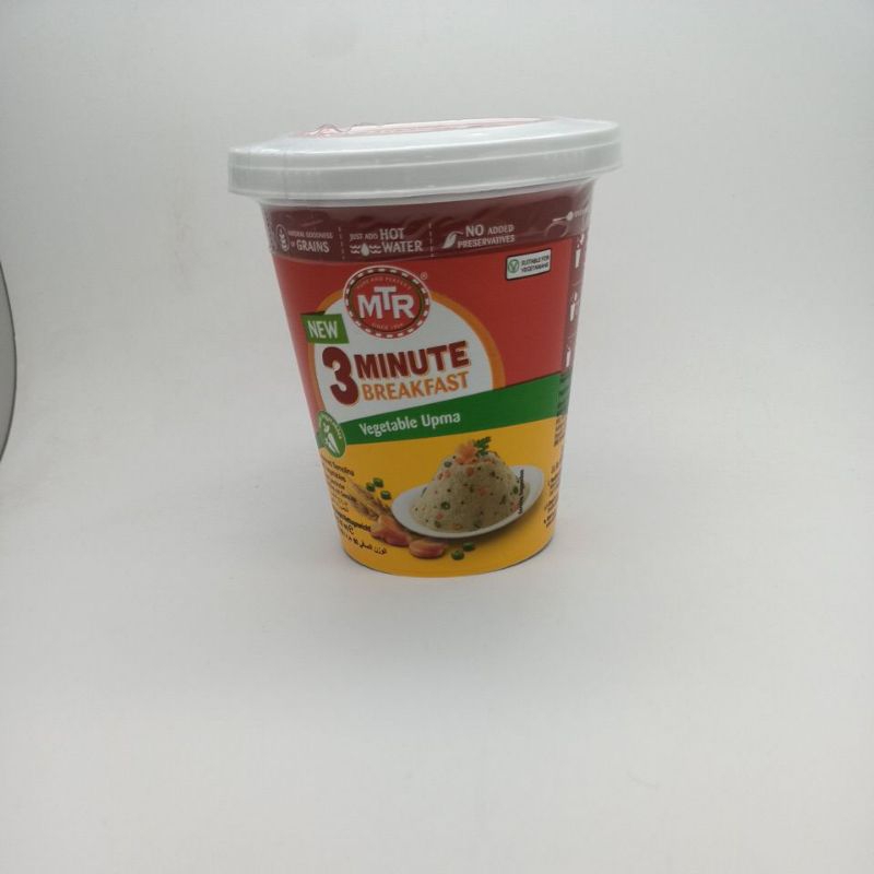 MTR 3mintus breakfast vegetable upma cup 80g  best before October 2026 buy 1 get 1 free