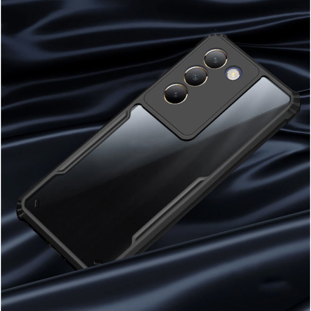 Case Vivo Y100 เคสขอบนิ่มหลังใสแข็ง กันกระแทกขอบดำ PC+TPU  [CT 98Shop]