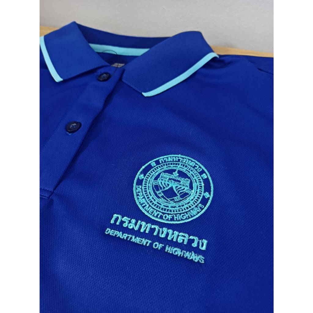 เสื้อโปโลกรมทางหลวง1จุดเท่านั้น ผ้าcool