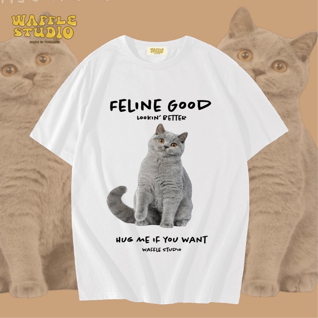 [ ส่งฟรี ] WS0201 เสื้อยืดโอเวอร์ไซส์ เสื้อยืดเกาหลี ผ้าคอตตอน100% เสื้อยืด WAFFLE STUDIO