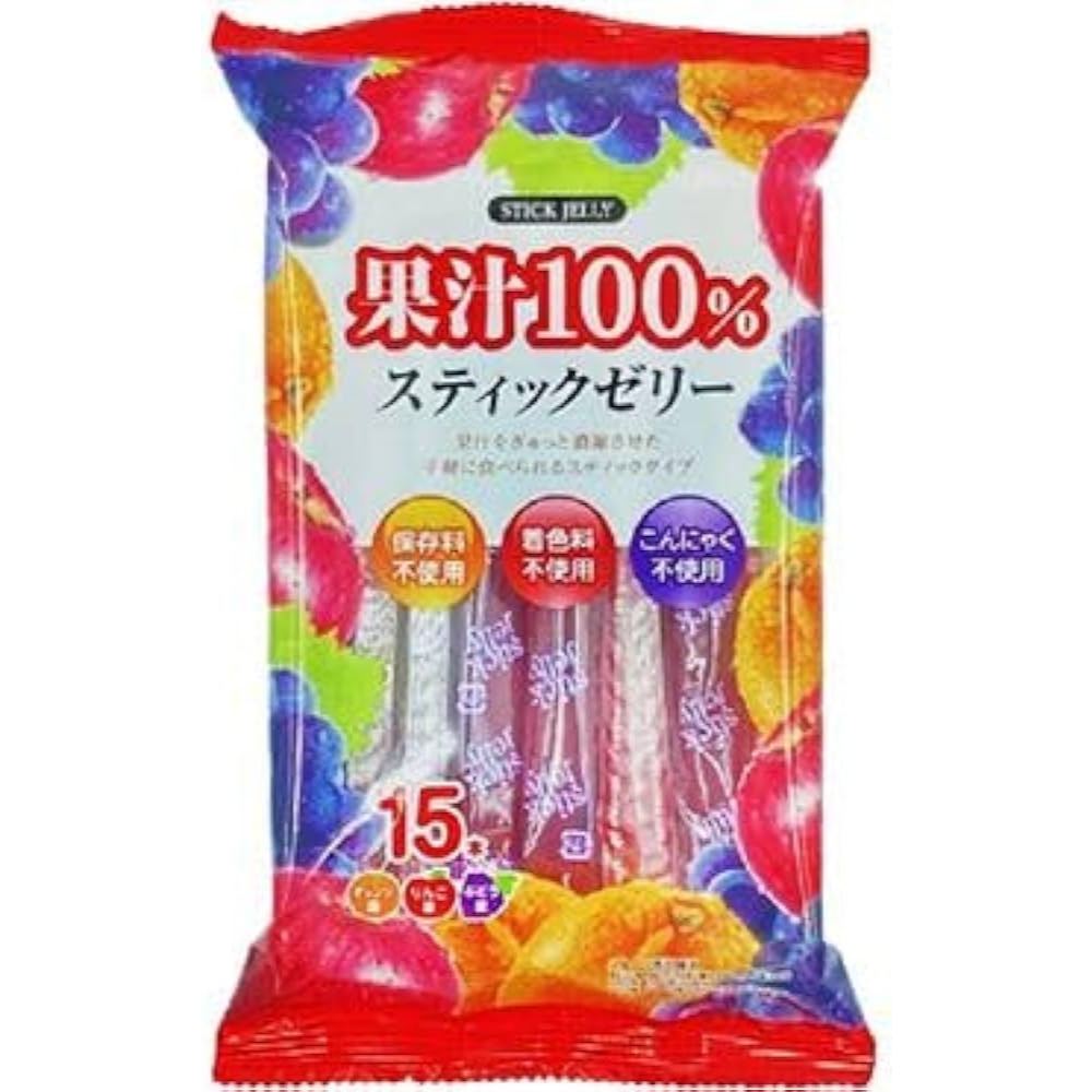 เยลลี่ญี่ปุ่น Ribon Minna Daisuki Jelly Stick เยลลี่ สำหรับเด็ก เยลลี่น้ำผลไม้100%ไร้สารเติมแต่ง เยลลี่แท่ง เนื้อนิ่ม