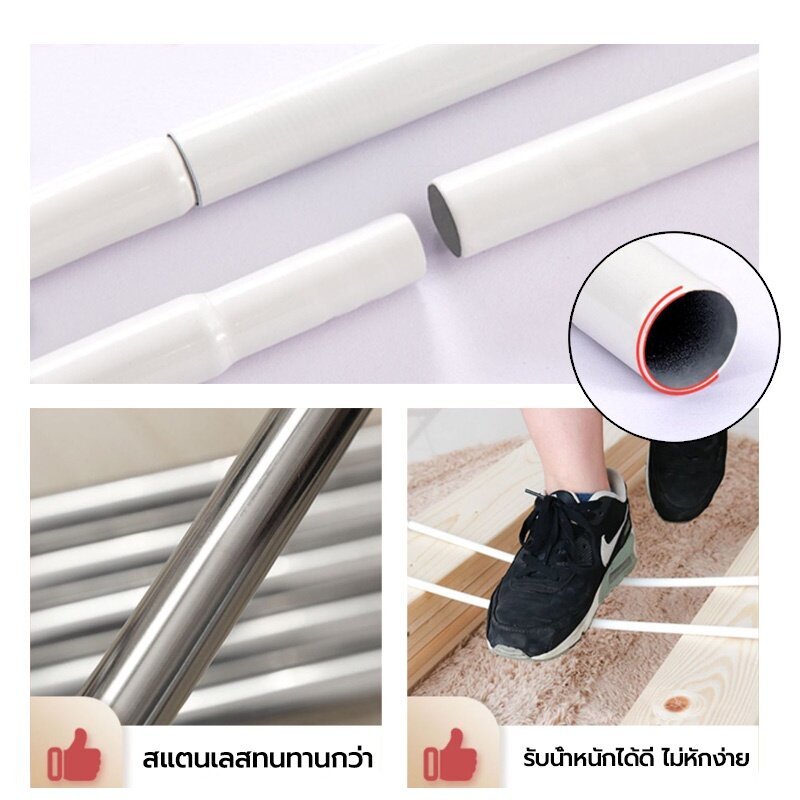 BONAS มุ้งครอบผู้ใหญ่ 6.6ฟุต 6ฟุต 5ฟุต 4 ฟุต สามประตู มุ้งกันยุงแบบมีซิป กันแมลง พร้อมม่านเตียงรอบมุ้ง มุ้งกันยุงพับได้ - รูปที่ 3