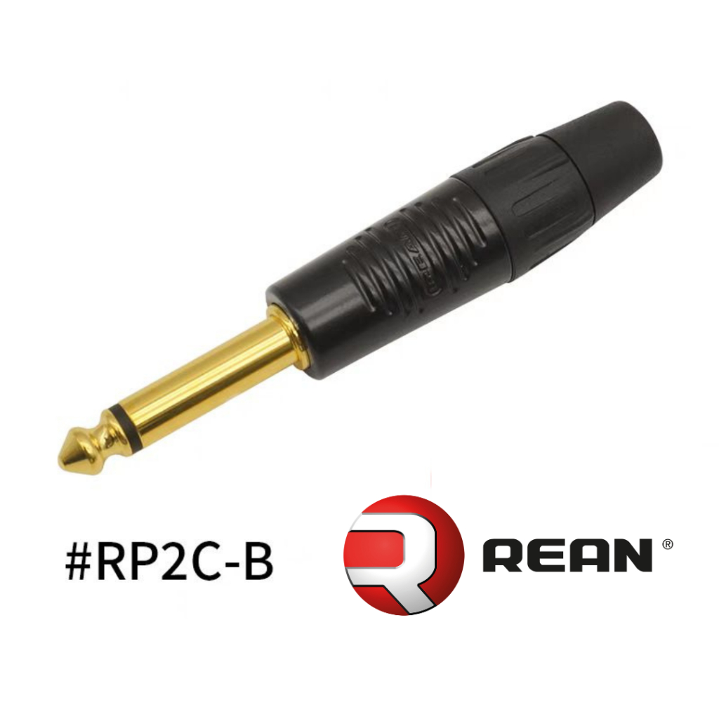 หัวแจ็คโมโน 1/4" Rean RP2C-B , RP2CB