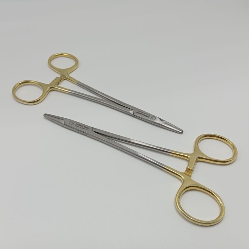 Needle holder ด้ามทอง  TC 14cm - JI GERMAN INVENT