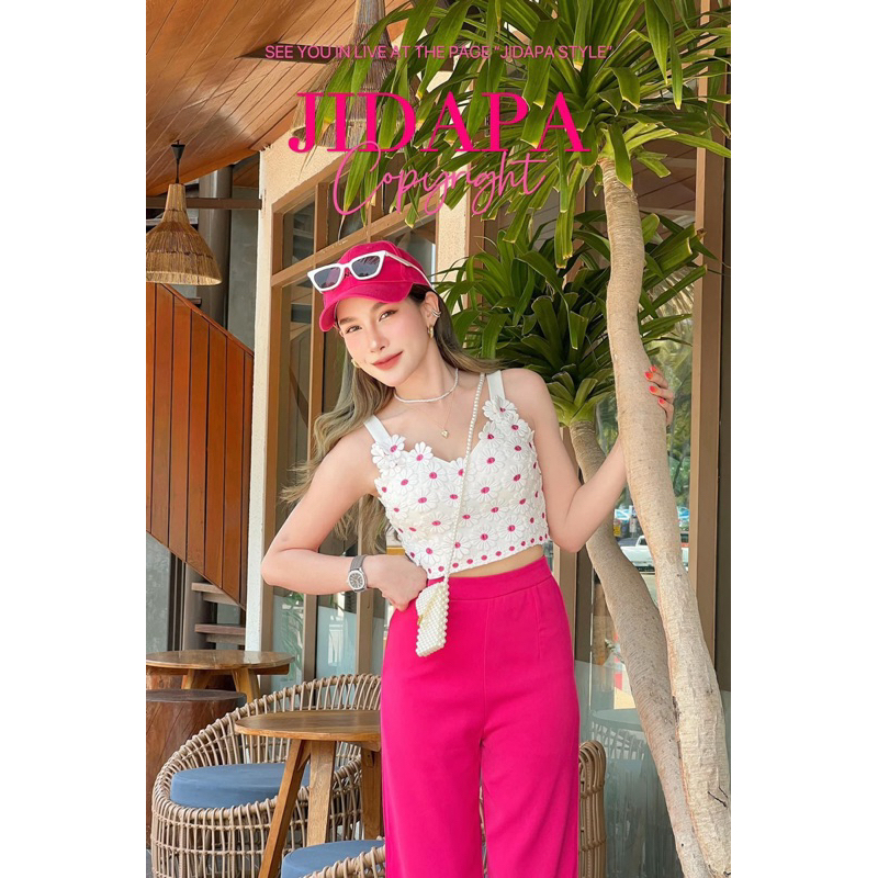 ชุดเซตกางเกงเสื้อลายดอกเดซี่ร้านjidapa