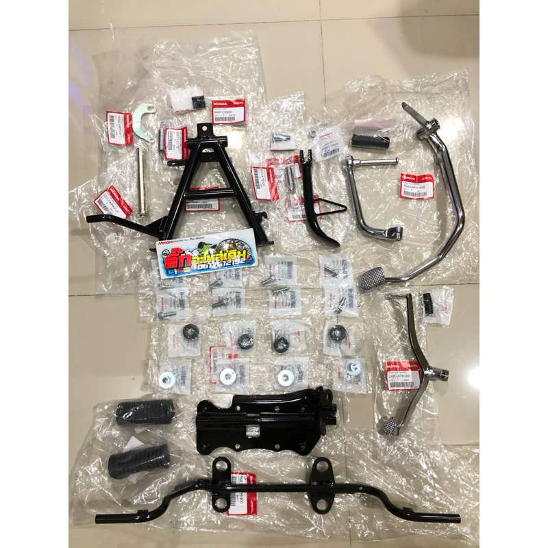 ชุดพักเท้า คันเกียร์ ขาเบรค wave125S/R/บังลม/เวฟ125iหน้าแหลมแท้ศูนย์ 35ชิ้น รหัส00007✅