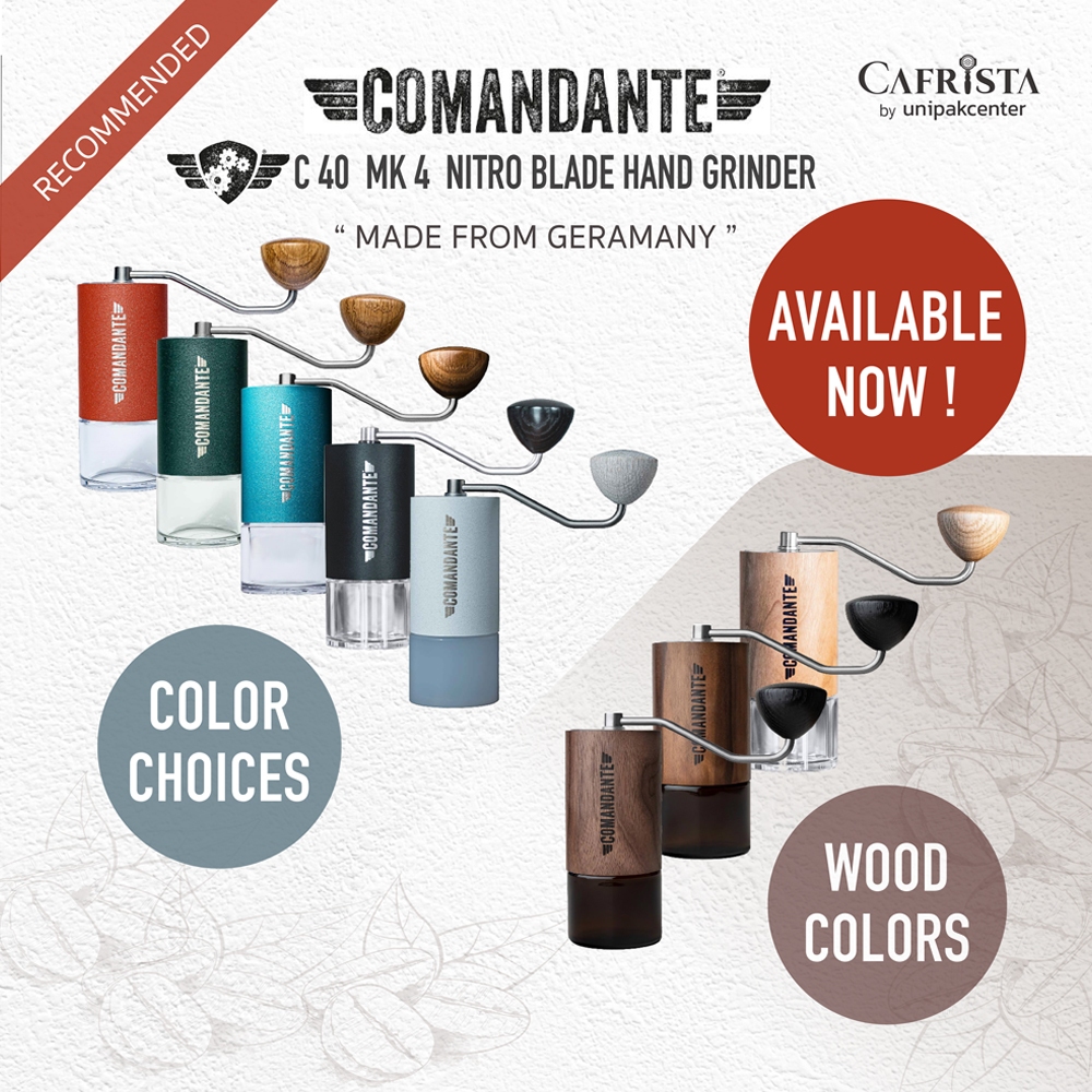 เครื่องบดกาแฟมือหมุน Comandante “C40” MK4 High Precision Nitro Blade Hand Grinder (เลือกสี)