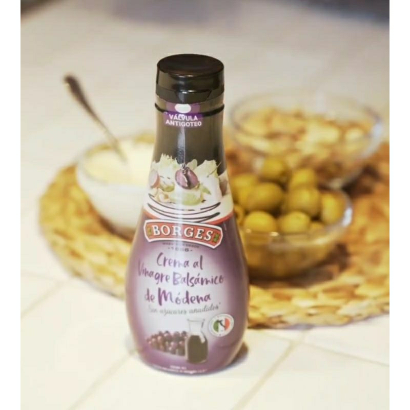 บอร์เจส ครีมน้ำส้มสายชูบัลซามิกออฟโมเดน่า Borges Cream Balsamic Vinegar Of Modena 250ml