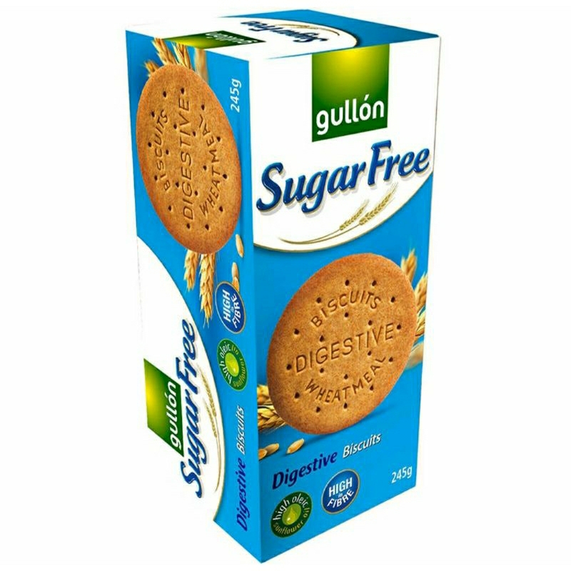 กูยอง บิสกิตไดเจสทิฟสูตรปราศจากน้ำตาล Gullon Sugar Free Digestive Biscuits 245g.