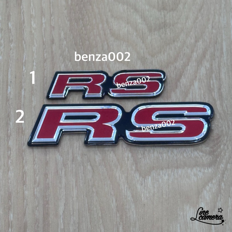 โลโก้* RS ติดท้าย HONDA สีแดง งานเคลือบเงา  ราคาต่อชิ้น