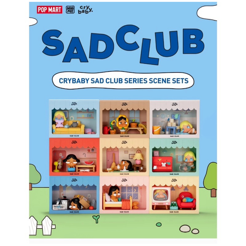 (พร้อมส่งจากไทย ❤️) Cry Baby Sad Club Series Scene POPMART (ของแท้ 💯) กล่องสุ่ม