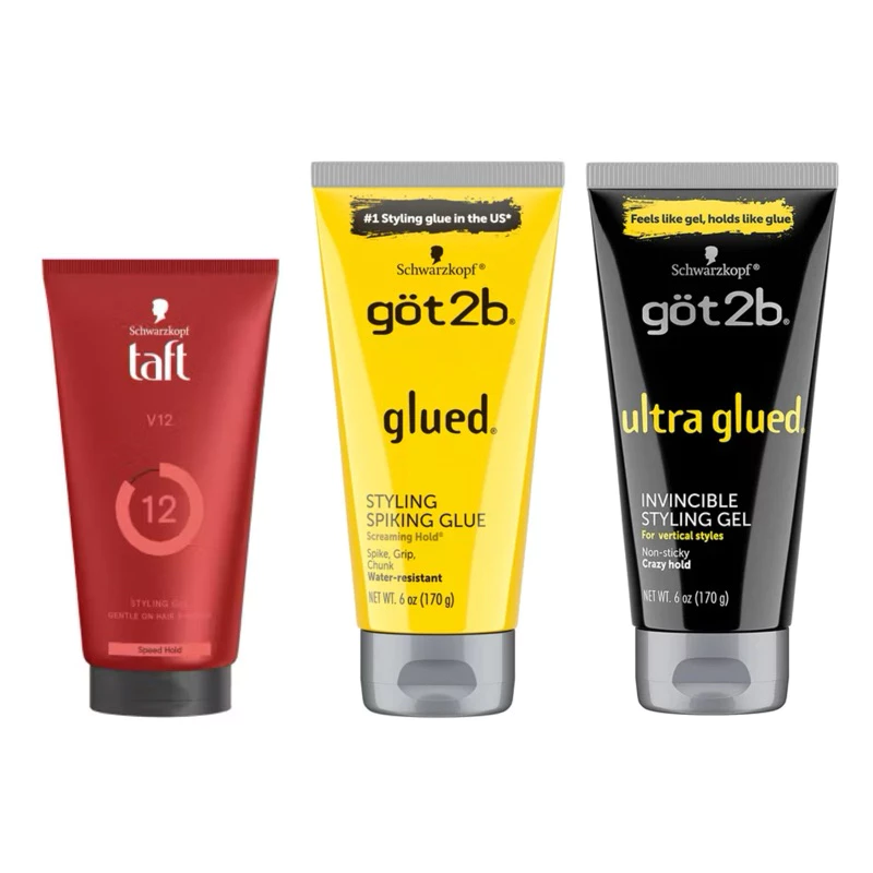 เจล/กลูจัดแต่งทรงผม Schwarzkopf Taft Gel/Ultra Glued Gel/Got2B Glued (ชวาร์สคอฟ ทัฟท์ เจล/อัลตร้า กลู เจล/ก๊อตทูบี กลู)