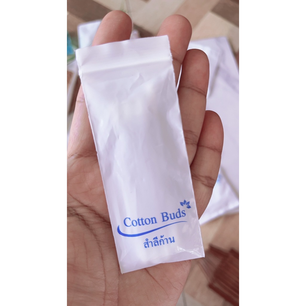 ALL ONE HEREของใช้ในห้องน้ำโรงแรม สำลีก้าน ไม้ปั่นหู คอตตอนบัด 4 ชิ้นในซอง จำนวนแพคละ 100 ชิ้น