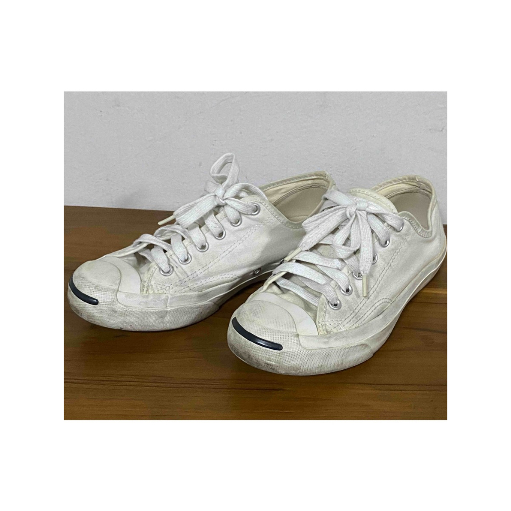 Converse รุ่น Jack purcell สีขาว ไซส์ 23 cm มือสอง (ใส่เอง)