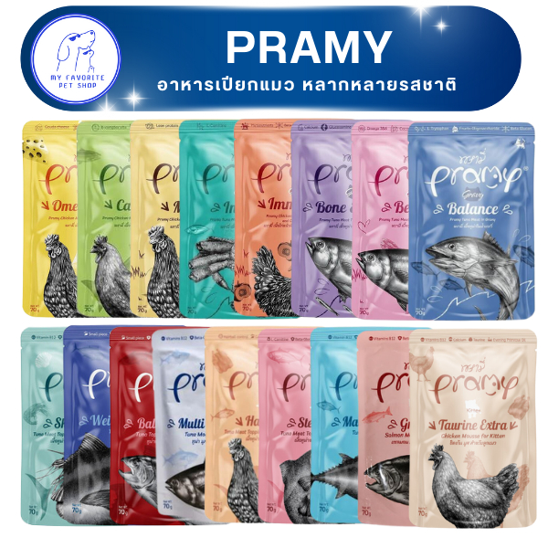 [ 1 ซอง ] PARMY อาหารเปียกแมว ไม่เติมเกลือ กินง่าย หมดกังวลโรคไต