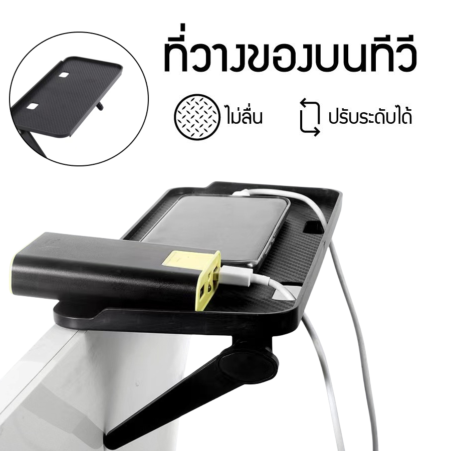 ชั้นวางติดหลังจอทีวี ปรับระดับได้ รับน้ำหนัก 5 กิโล ไม่ต้องเจาะรู ไม่ต้องติดกาว