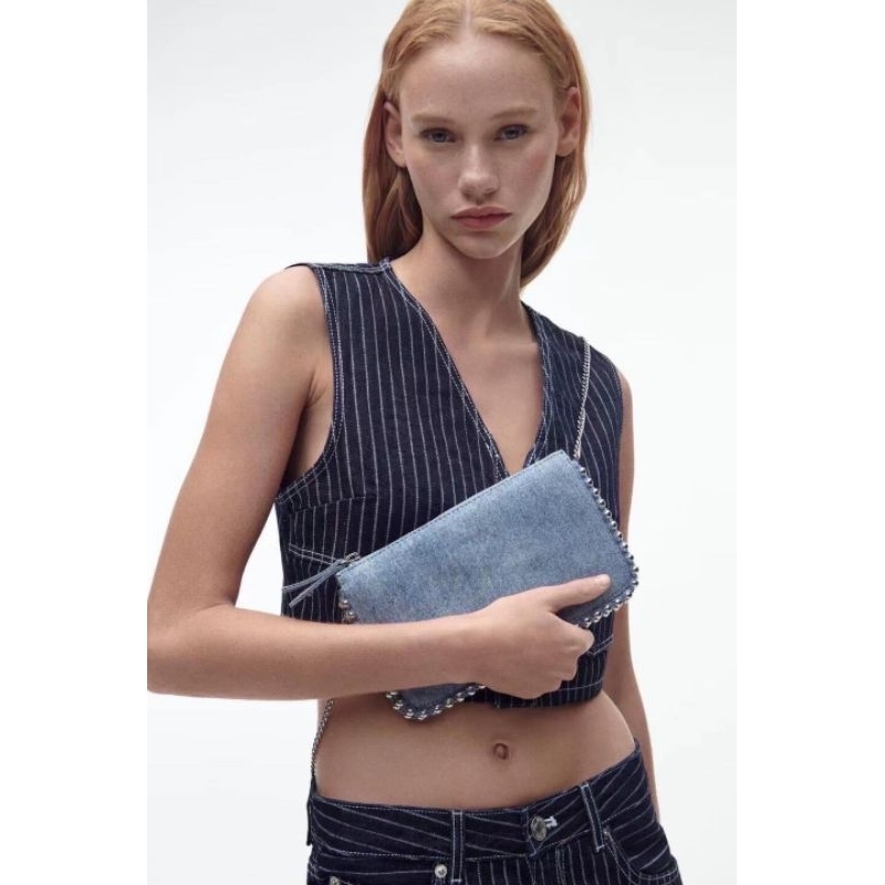 Zara กระเป๋ายีนส์ denim