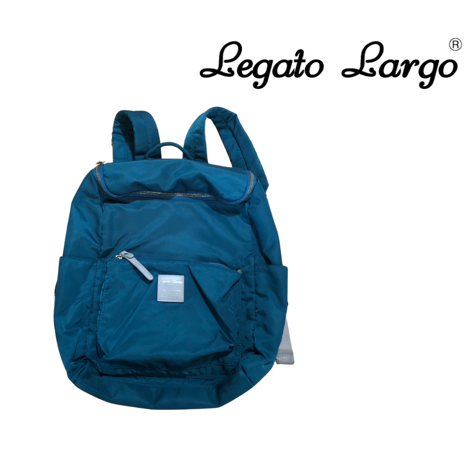 Legato Largo Backpack - กระเป๋าเป้สะพายสีเขียวครามของ Anello รุ่น เลอกาโต้ ลาร์โก้ แท้ สภาพเหมือนใหม