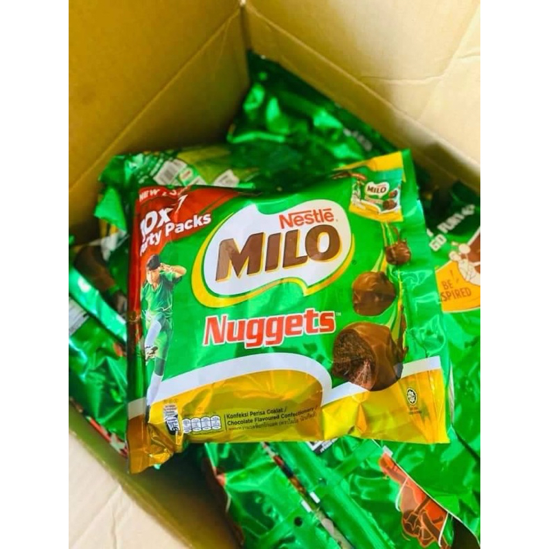 ยกแพ็ค) Milo Nuggets ไมโลนักเก็ต  ไมโลเคลือบช็อคโกแลต แพ็ค10ซอง