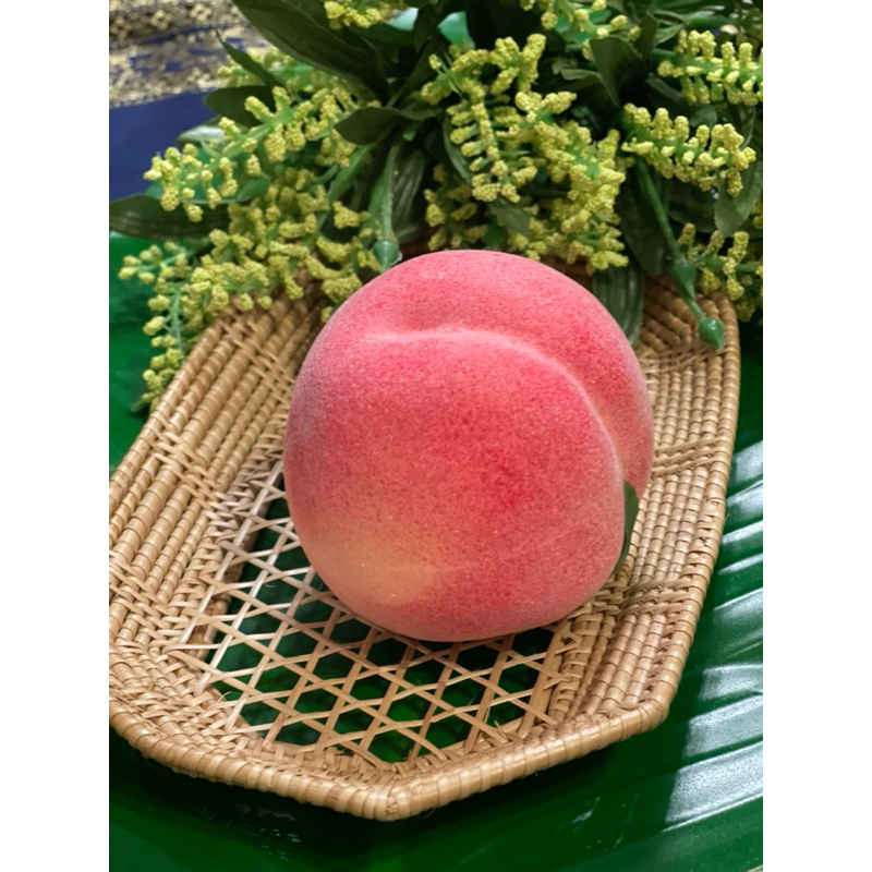 ผลไม้ปลอม โมเดลลูกพีช ลูกพีชปลอม โมเดลผักผลไม้ (ขายยกเซ็ท3 ลูก) - รูปที่ 3