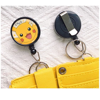 [📣ส่งจาก กทม.] [แบบตะขอ3ช่องมีโยโย่] ป้ายใส่บัตรพนักงาน/บัตรMRTลายการ์ตูน