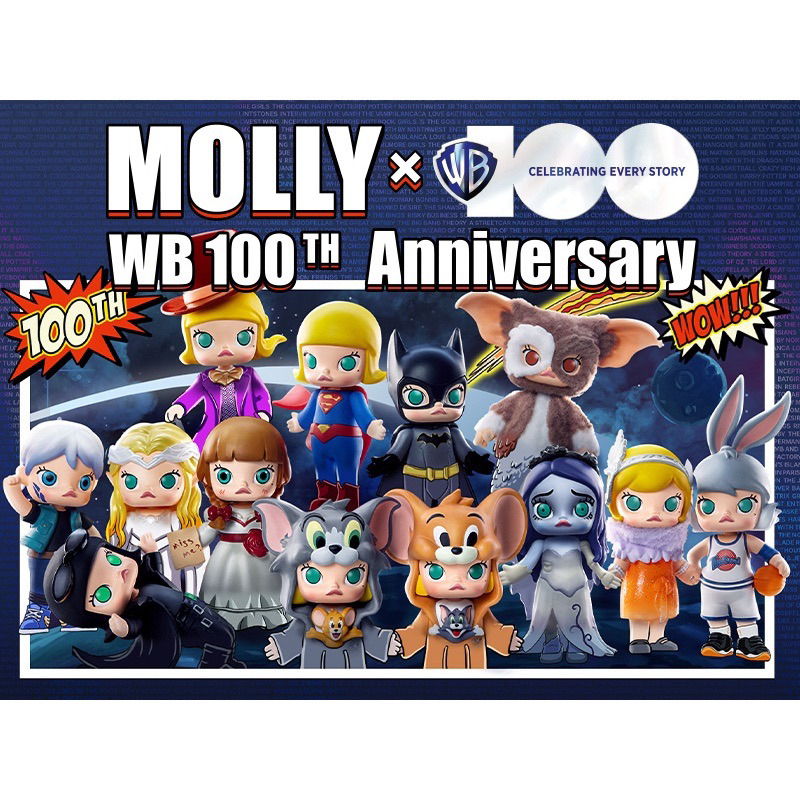 [พร้อมส่ง] Pop Mart - Molly Warner Bros WB 100th / Tom &amp; Jerry 🐱🐭 เลือกตัวได้