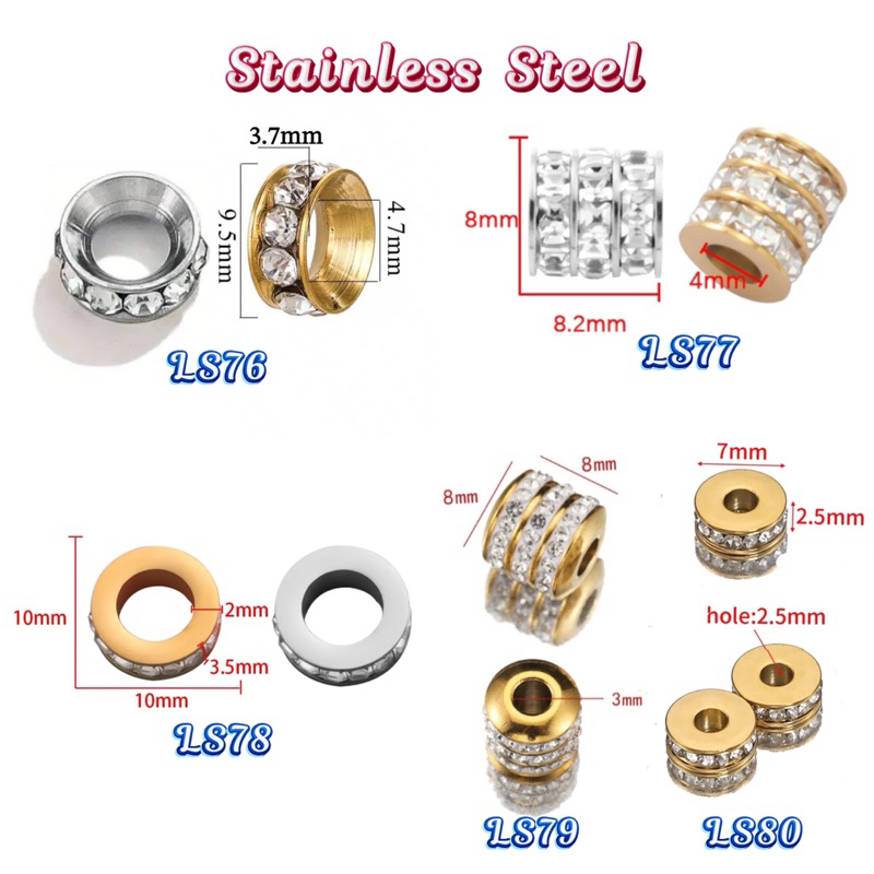 LS76-LS80 ตัวคั่นลูกปัดสแตนเลสแท้