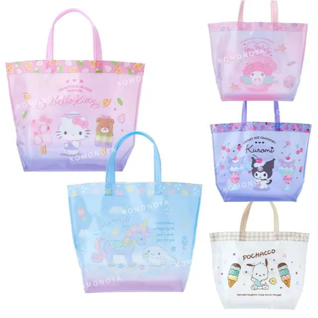 (ลายใหม่ ปี2024) NEW !! กระเป๋าพลาสติกใส Sanrio Japan ลายใหม่ ปี 2024 ของแท้ญี่ปุ่น 100% ค่ะ
