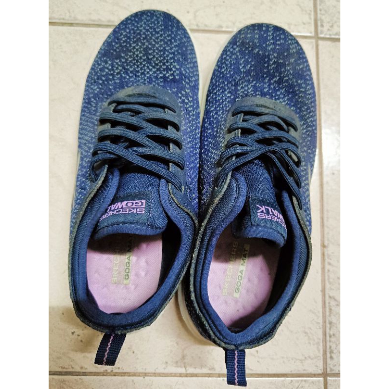 รองเท้าผ้าใบ ผู้หญิง SKECHERS สีน้ำเงิน Size US 6 ของแท้ มือสอง