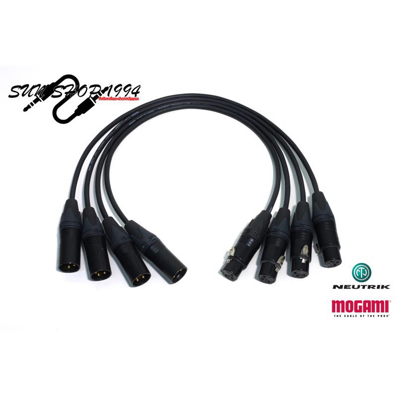 สาย Balance XLR NEUTRIC NC3MXX-B / MOGAMI JAPAN ( แบบสั้น )