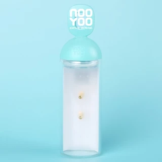 NooYoo ต่างหูสำหรับผิวแพ้ง่าย Ball 3 และ 4 mm Surgical Steel (สีขาว/สีทอง)