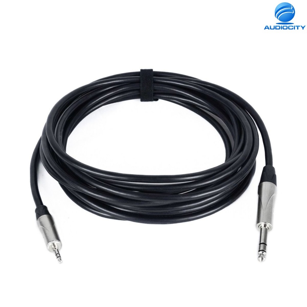 DIVAAUDIO DAMPPS สายสัญญาณ สายAUX ขั้วต่อแจ๊ค 3.5 มม.เป็นแจ็คโฟน 6.3มม.สเตอริโอ