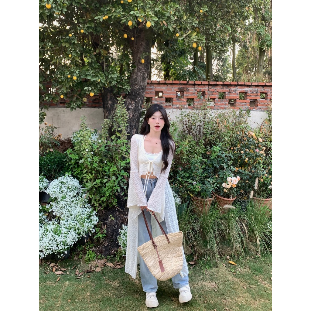 พร้อมส่งค้า เสื้อคลุม โบฮีเมียนลูกไม้ นิ่ม คลุมบิกินนี้ กันแดด สวยจึ้งมาก ใส่สบายNEW2025 - รูปที่ 5