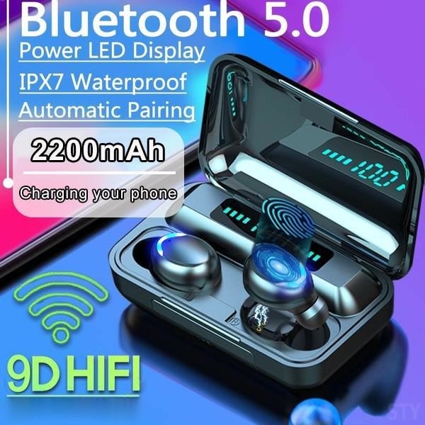 【BEST】ชุดหูฟังไร้สาย Smart TWS ที่อุดหูบลูทู ธ 5.0 แตะกันน้ำกันน้ำแบบสเตอริโอ 9D ที่กันน้ำกัน TWS Wireless Earphone