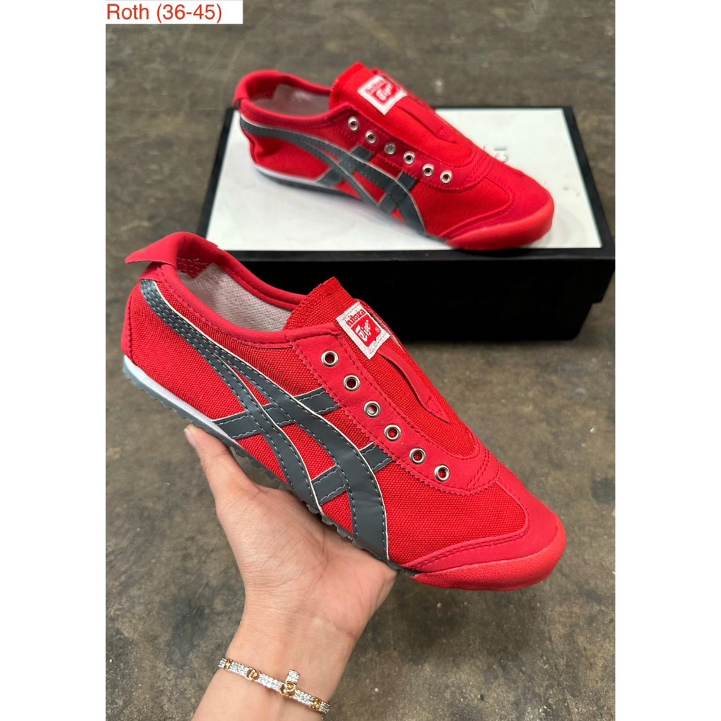 รองเท้าลำลอง ทรงสปอร์ต แบบสลิปออน(ไม่มีเชือก) ใส่สบายไซส์.36-45 มี 10 สี V38B007 - รูปที่ 3