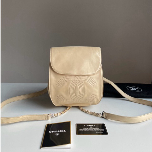 Chanel CC Lambskin Leather Mini Backpack *RARE
