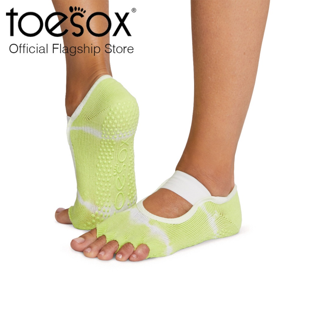 New Spring 2024 ToeSox Grip Half Toe Elle โทซอคส์ ถุงเท้ากันลื่น เปิดนิ้วเท้า พิลาทิส บาร์ โยคะ และเต้น