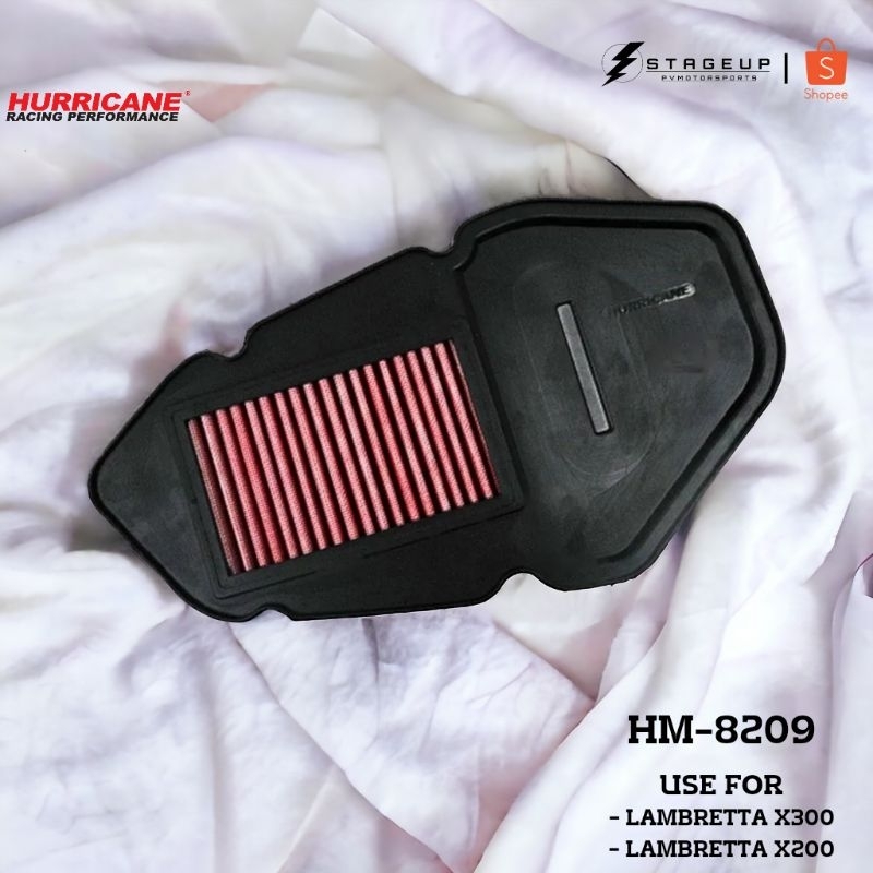 ใหม่ HURRICANE กรองอากาศ LAMBRETTA X300 X200 แต่ง เพิ่มแรงม้า ล้างได้ HM-8209 ราคา ถูกที่สุด ดีลบีเคเค แกลเลอรีภาพที่ 4