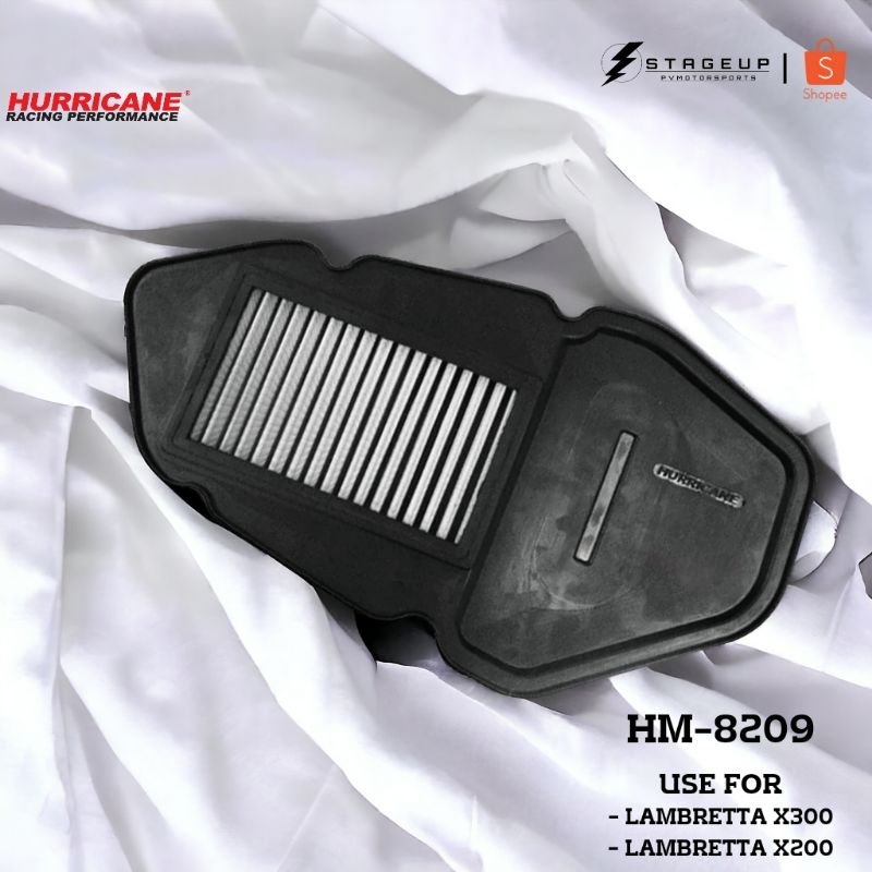 ใหม่ HURRICANE กรองอากาศ LAMBRETTA X300 X200 แต่ง เพิ่มแรงม้า ล้างได้ HM-8209 ราคา ถูกที่สุด ดีลบีเคเค แกลเลอรีภาพที่ 5