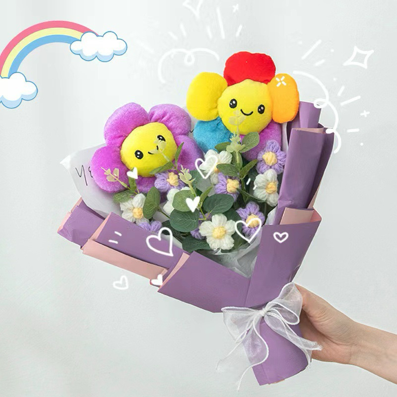 🫶🏻พร้อมส่ง ส่งไวมาก🫶🏻ดอกไม้หน้ายิ้มรุ่นนุ่มนิ่มตาแบ๊วสูง45cm. ของขวัญปัจฉิม ของขวัญรับปริญญา - รูปที่ 4