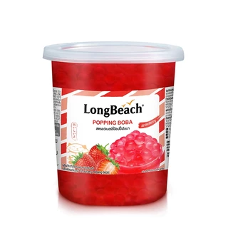 ลองบีชป็อปปิ้งโบบาสตรอว์เบรอ์รี่ (1000 g) LongBeach Strawberry Popping Boba ไข่มุกป๊อป/ มุกป๊อป