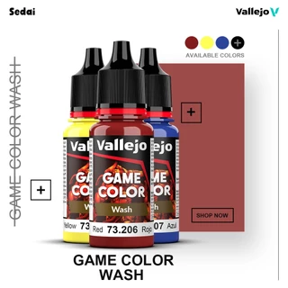 [ ส่งฟรี 🔥 ] วาเลโฮ สีเพ้นท์โมเดลสูตรน้ำ Vallejo Game Color 18ML ( Wash ) สีเพ้นท์โมเดล