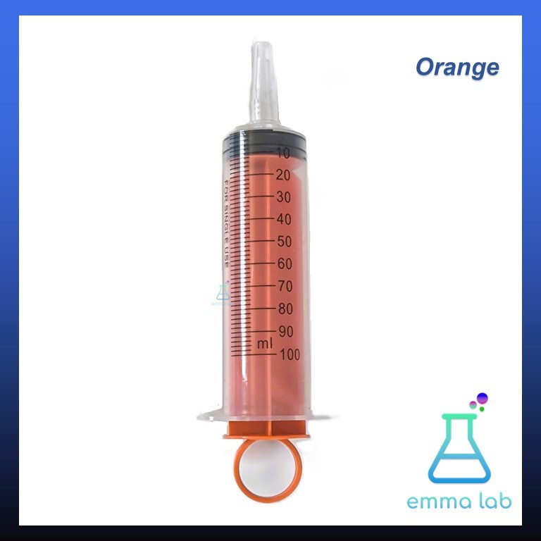 ไซริ้งค์ พลาสติก Large Disposable Plastic Syringe แบบไม่มีเข็ม กระบอกสูญญากาศ ขนาดใหญ่ 100ml มี 5 สีให้เลือก