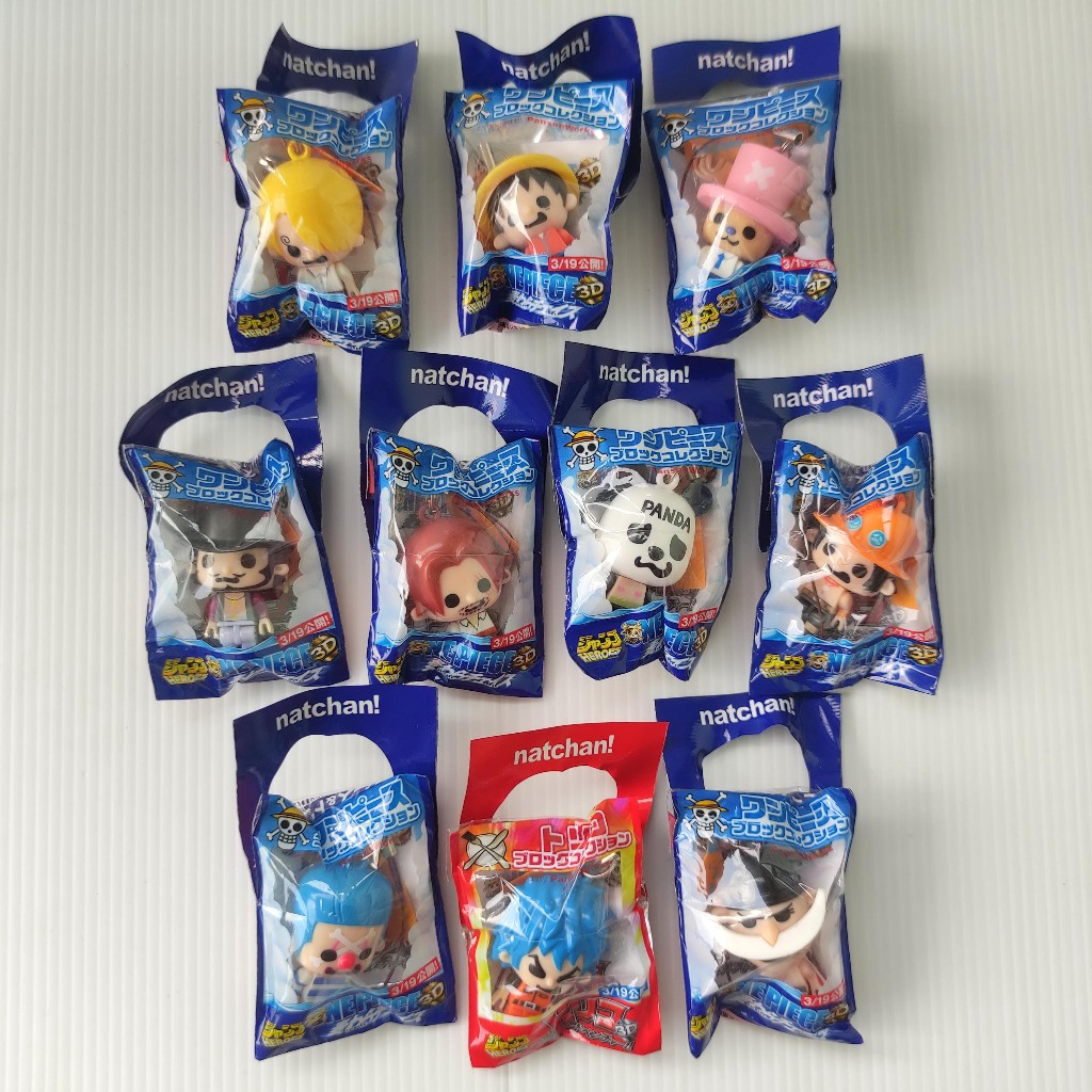 ONE PIECE X PANSON WORKS NATCHAN! BLOCK COLLECTION PLASTIC KEYCHAIN